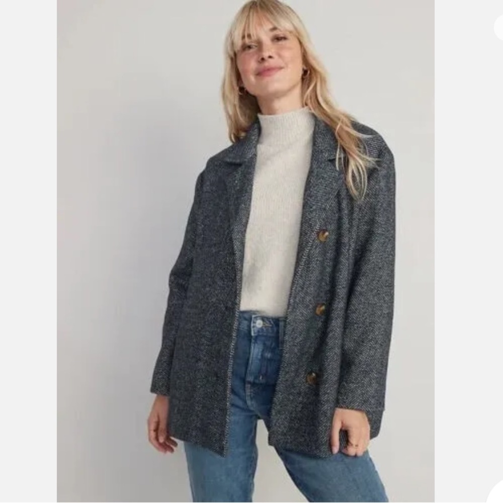 Old Navy Soft brushed herringbone coat for Women - XL NEW with tags